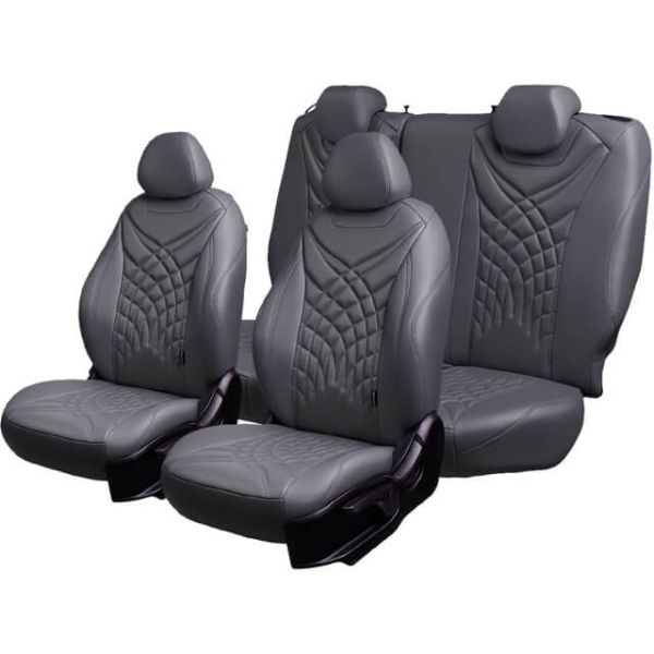 Чехлы Премиум Экокожа Байрон Президент|Жук на Skoda Octavia A7 2013-2020 г.в.